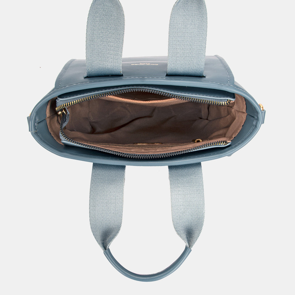 David Jones Small Handbag with Embossed Pattern Handles-4