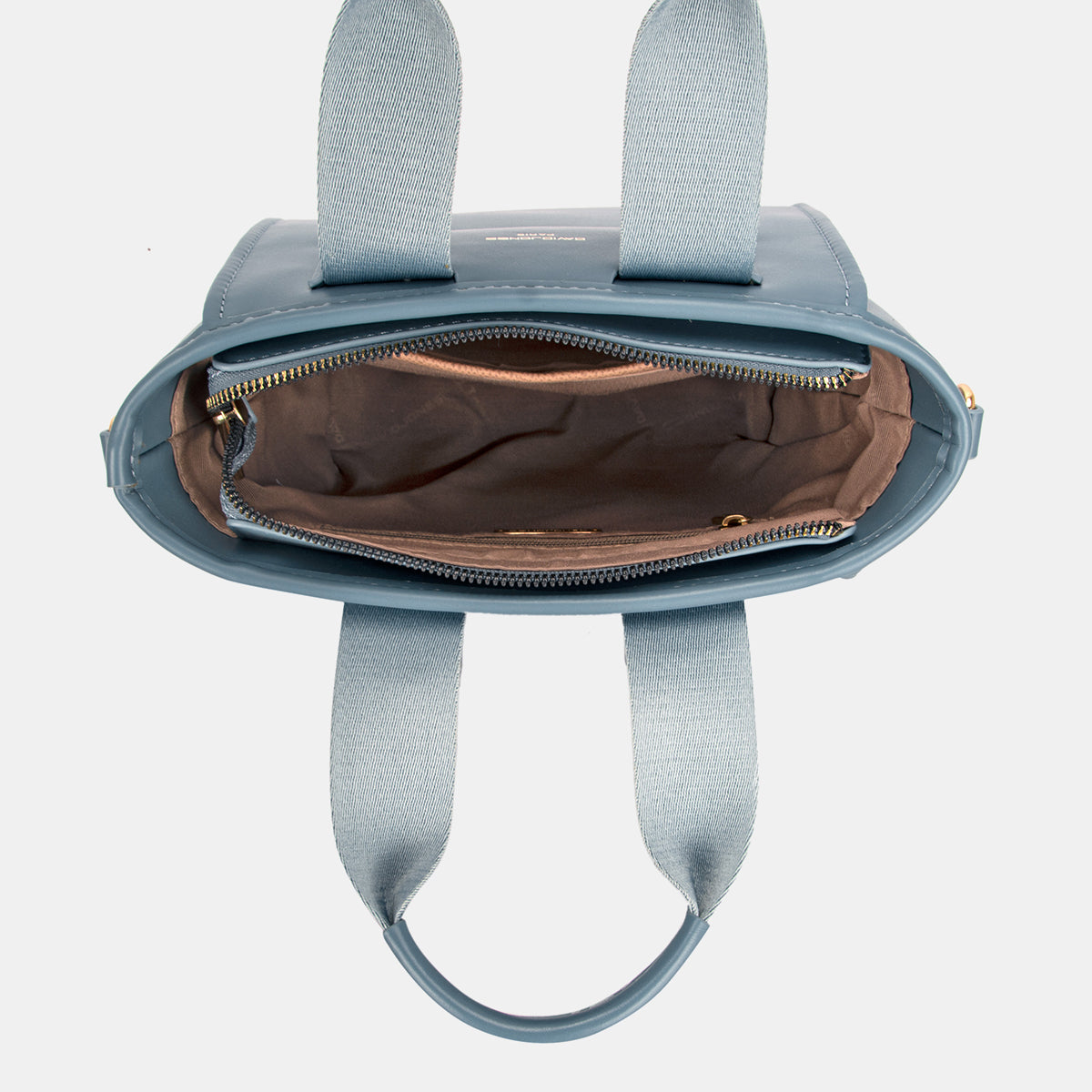 David Jones Small Handbag with Embossed Pattern Handles-4